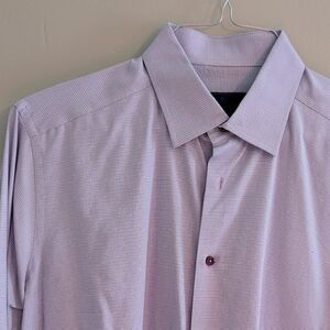 David Donahue Men's Professional Dress Shirt Trim Cotton 17 36/37